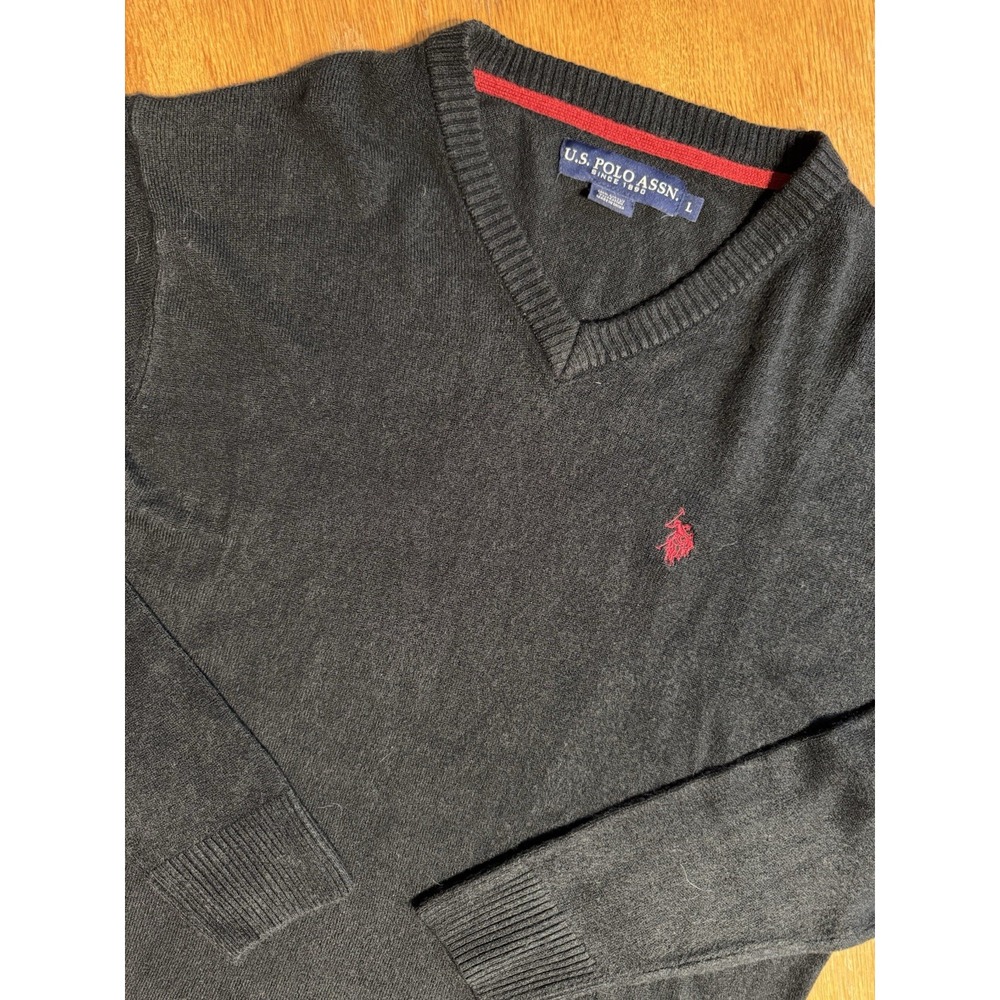 U.S. Polo Assn. V-Neck Sweater Black XL